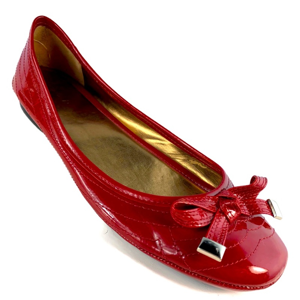 Michelle D Ballet Flats Patent Leather Slip On Gem